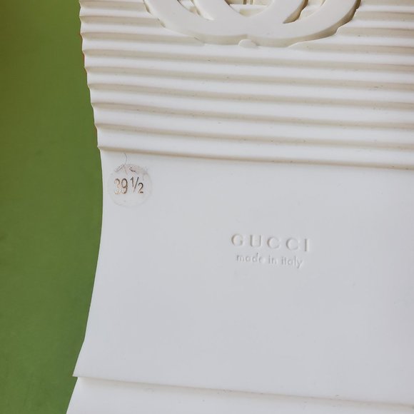 NIB Gucci orange terry cloth platform slides sandals IT 39.5/ US 9.5 - Picture 8 of 9